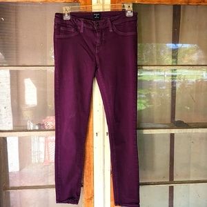 Just black size 27 women's stretch jeans in burgundy